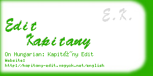 edit kapitany business card